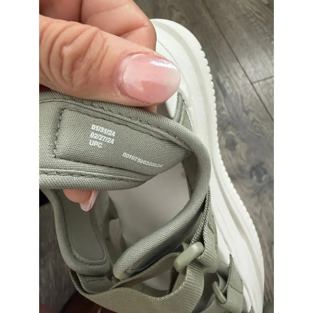 Nike Icon Classic Platform Sandal Size 11 Army/Jade Horizon Strappy DH0224-301